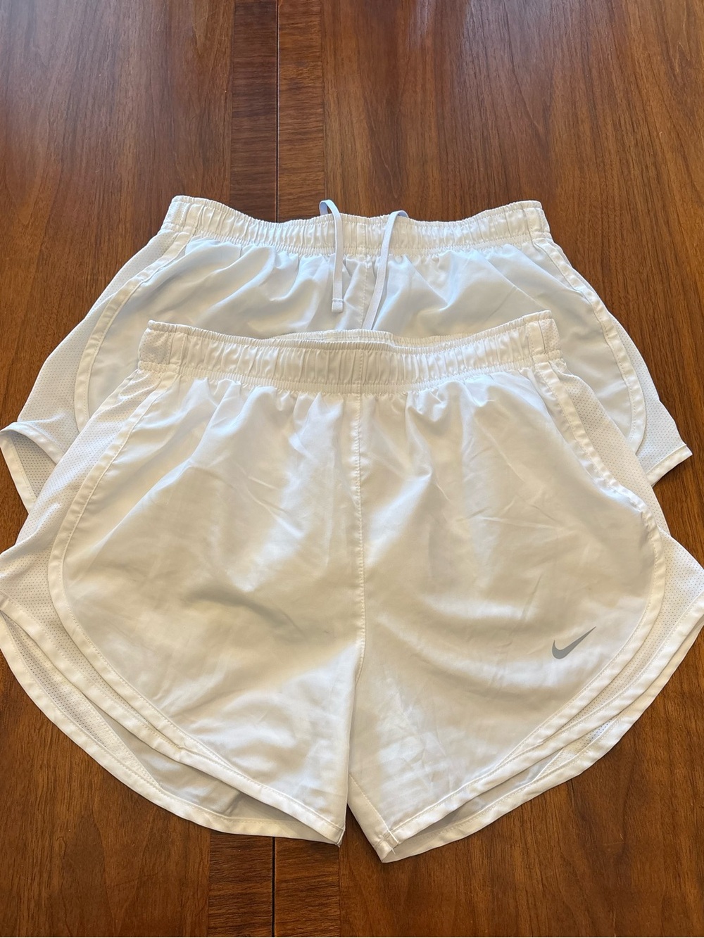 Set of 2 Nike Women's Tempo White Running Shorts - Lightweight Activewear